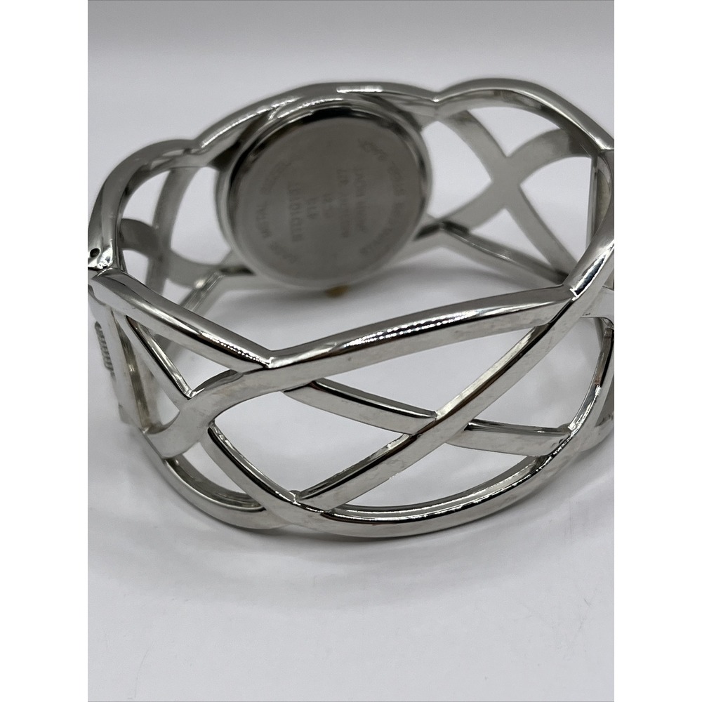 Studio Time Rose Gold & Silver Hinge Bangle Band Women's Watch- New‎ Battery - Picture 4 of 6